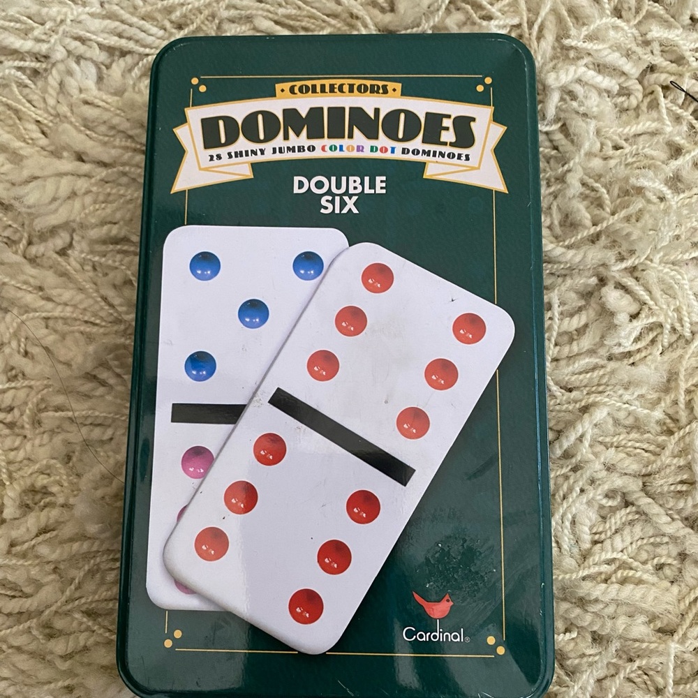 Cardinal Collectors Dominoes 28 Shiny Jumbo Color Dot Dominoes Double Six